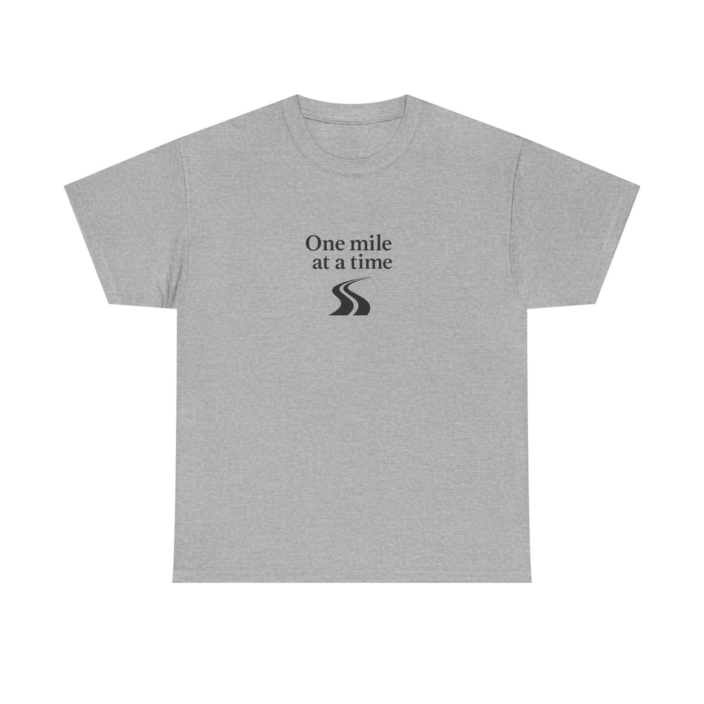 One Mile Endurance Tee — Inspirational White Graphic T-Shirt