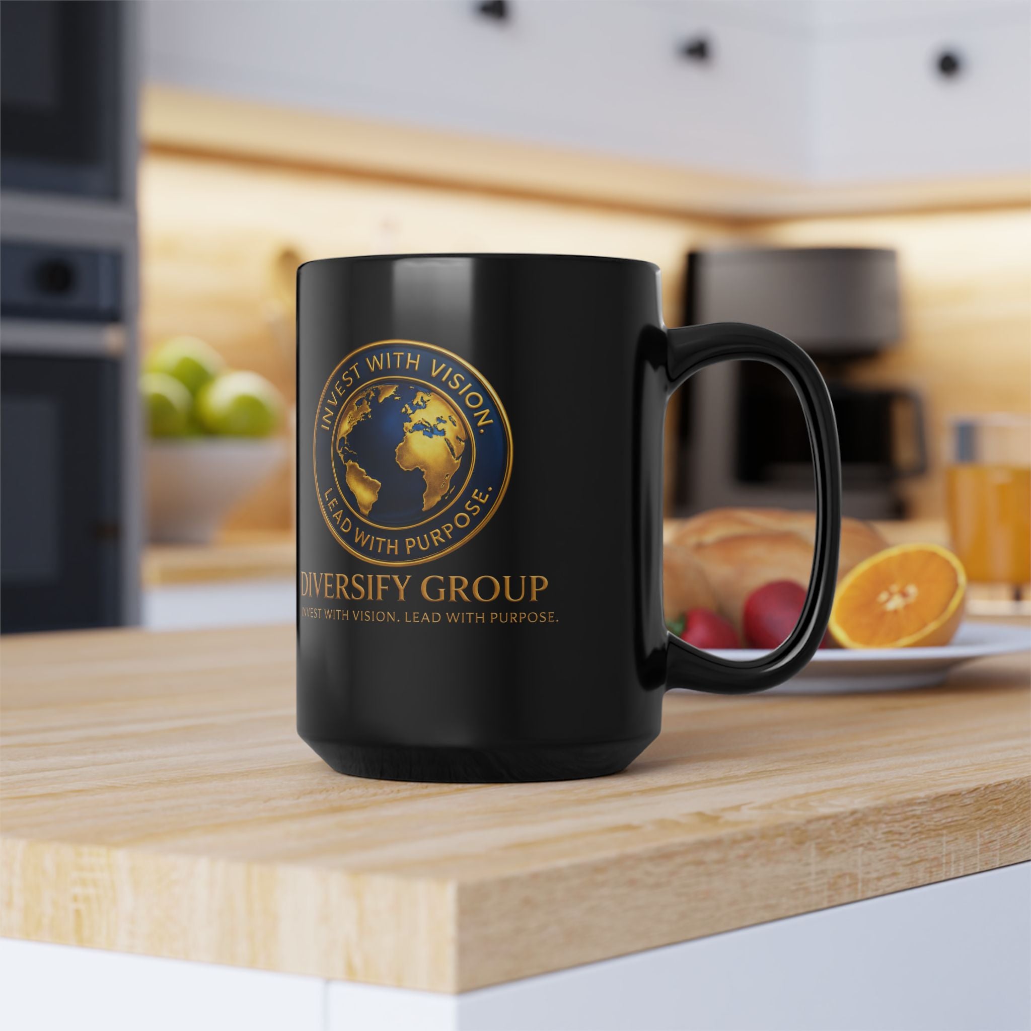 Special Edition Global Support Black Coffee Mug – Motivational Running / Walking Gift / Office / Traveler (11oz & 15oz)