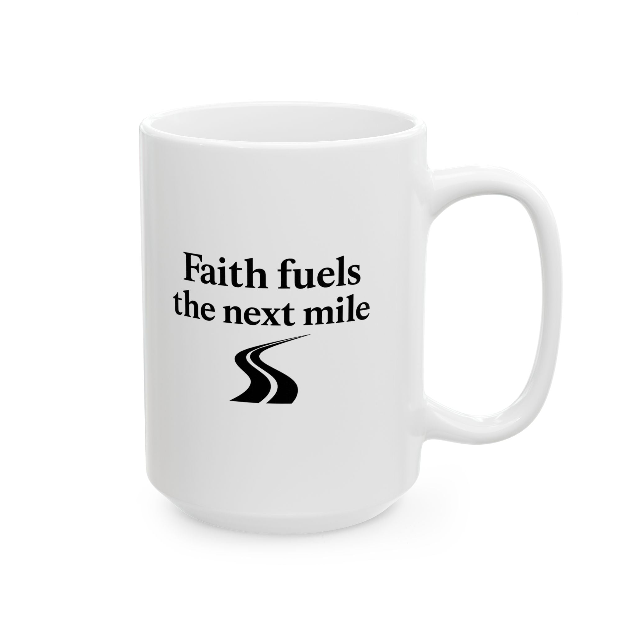 One Mile Road Map Ceramic Mug — Runner & Traveler Coffee Cup (11oz, 15oz)