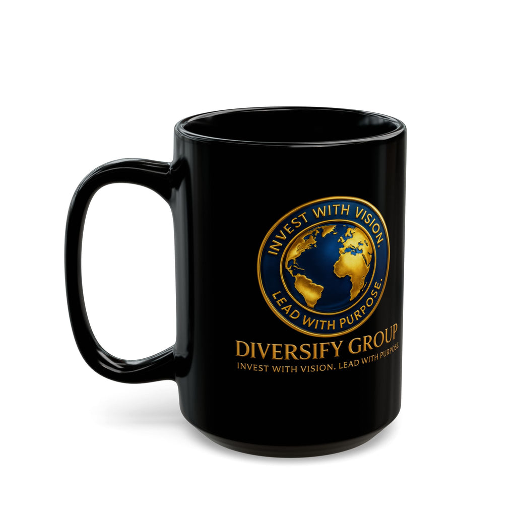 Special Edition Global Support Black Coffee Mug – Motivational Running / Walking Gift / Office / Traveler (11oz & 15oz)