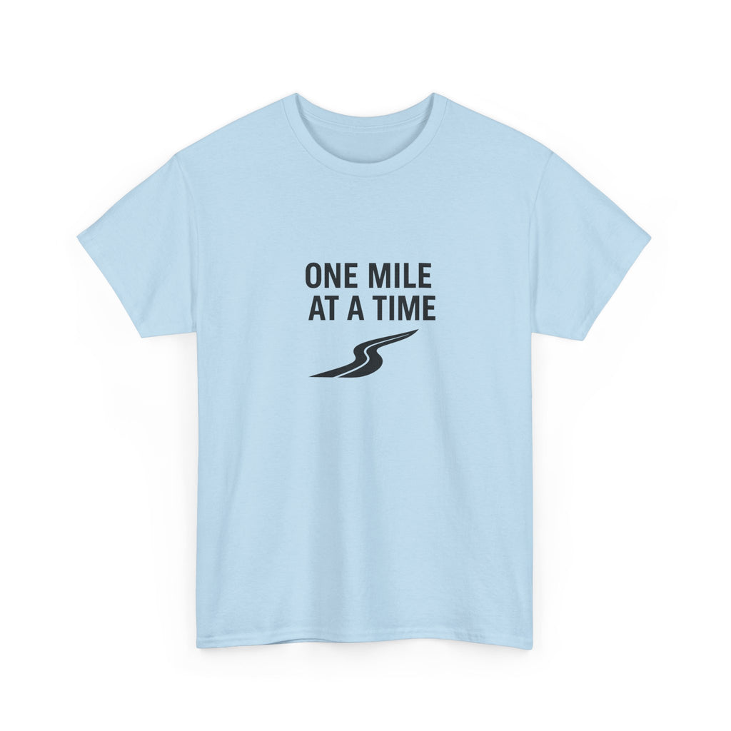 One Mile Endurance Tee — Inspirational White Graphic T-Shirt
