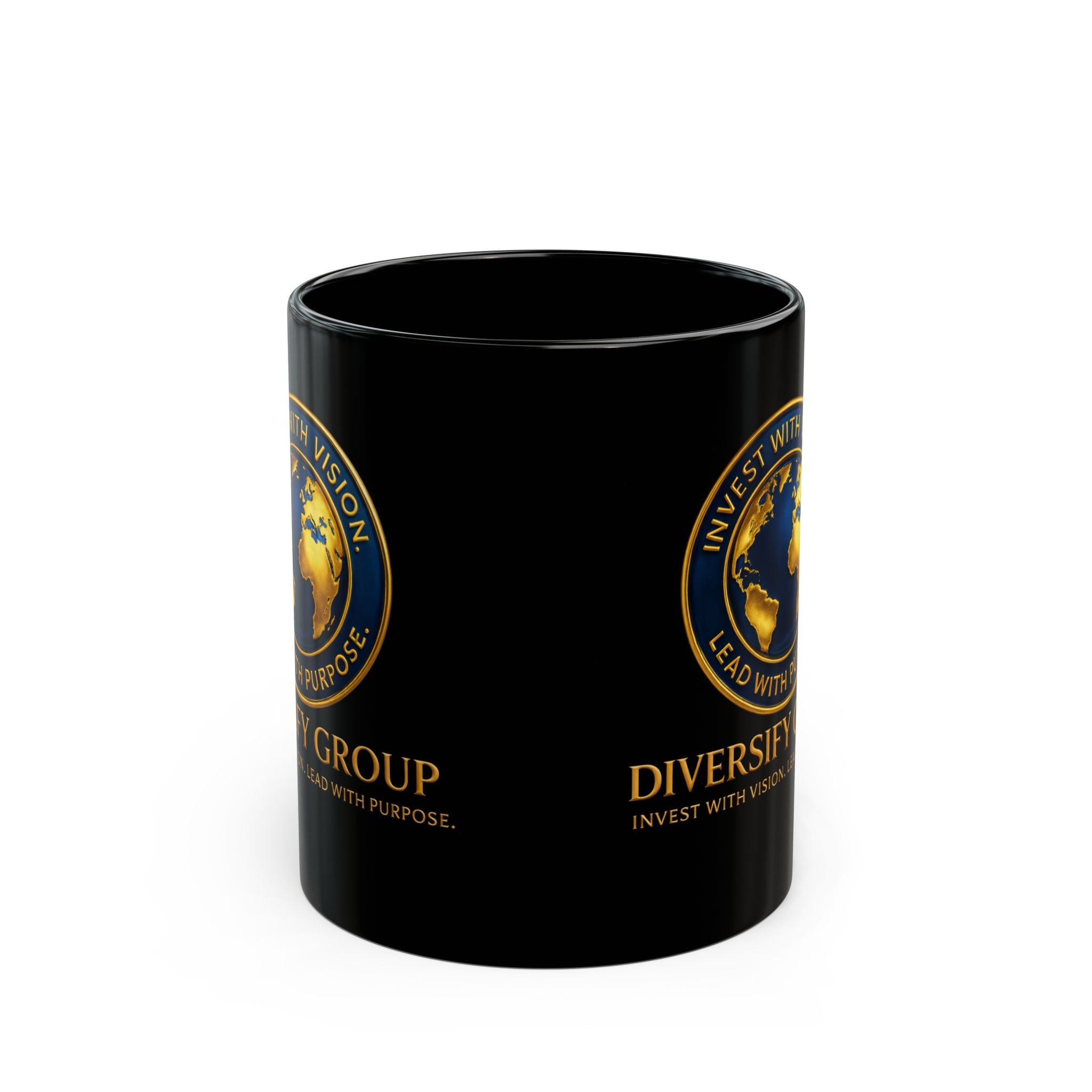 Special Edition Global Support Black Coffee Mug – Motivational Running / Walking Gift / Office / Traveler (11oz & 15oz)