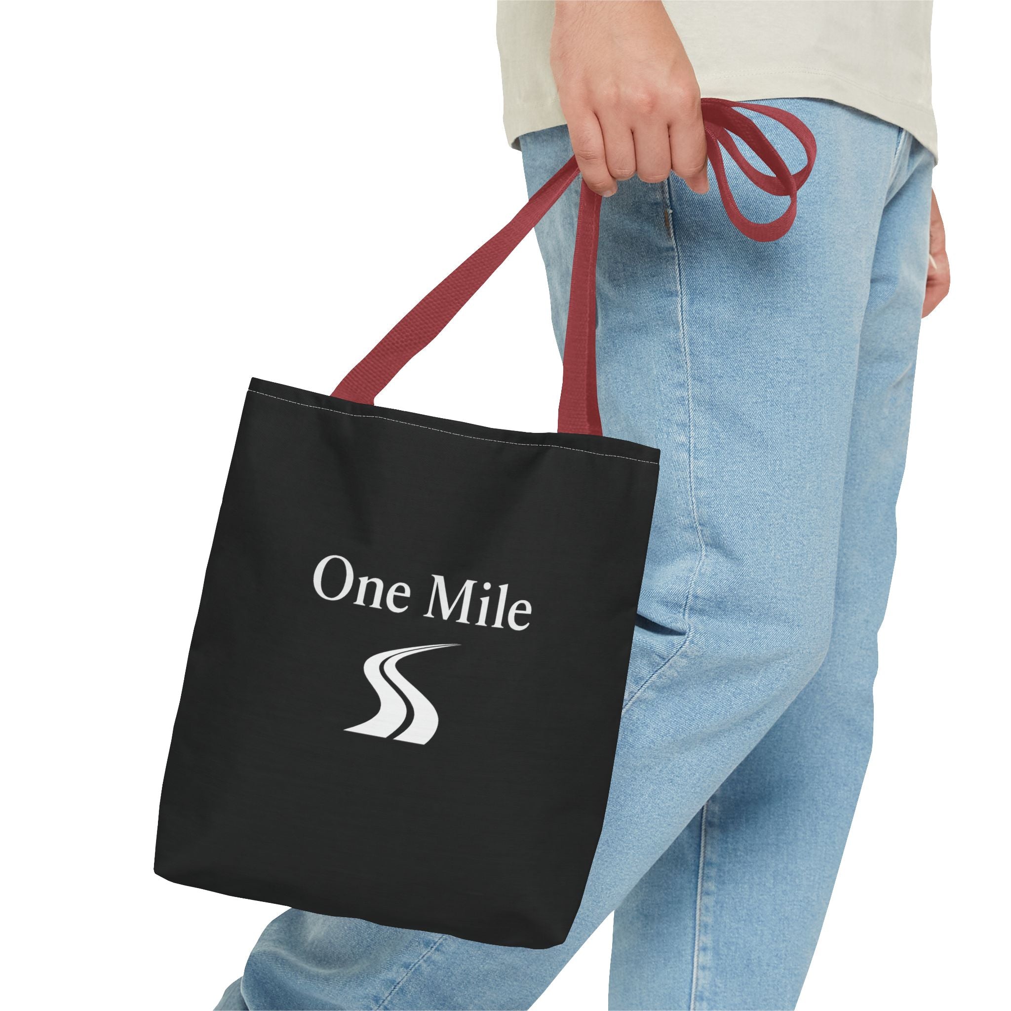 One Mile Logo Tote Bag — Everyday Traveler / Running & Fitness Canvas Tote