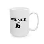 One Mile Road Map Ceramic Mug — Runner & Traveler Coffee Cup (11oz, 15oz)