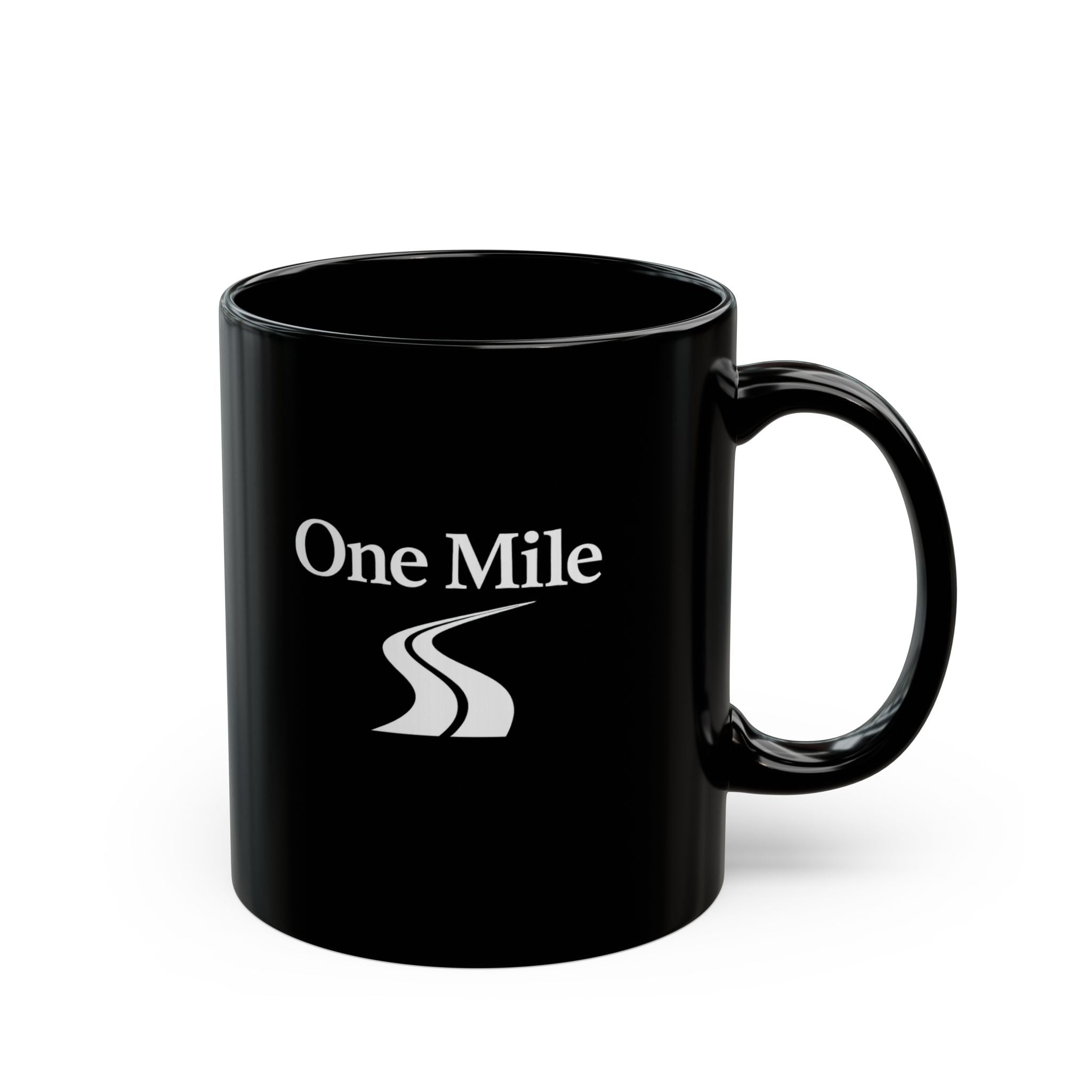 One Mile Black Coffee Mug – Motivational Running / Walking Gift (11oz & 15oz)