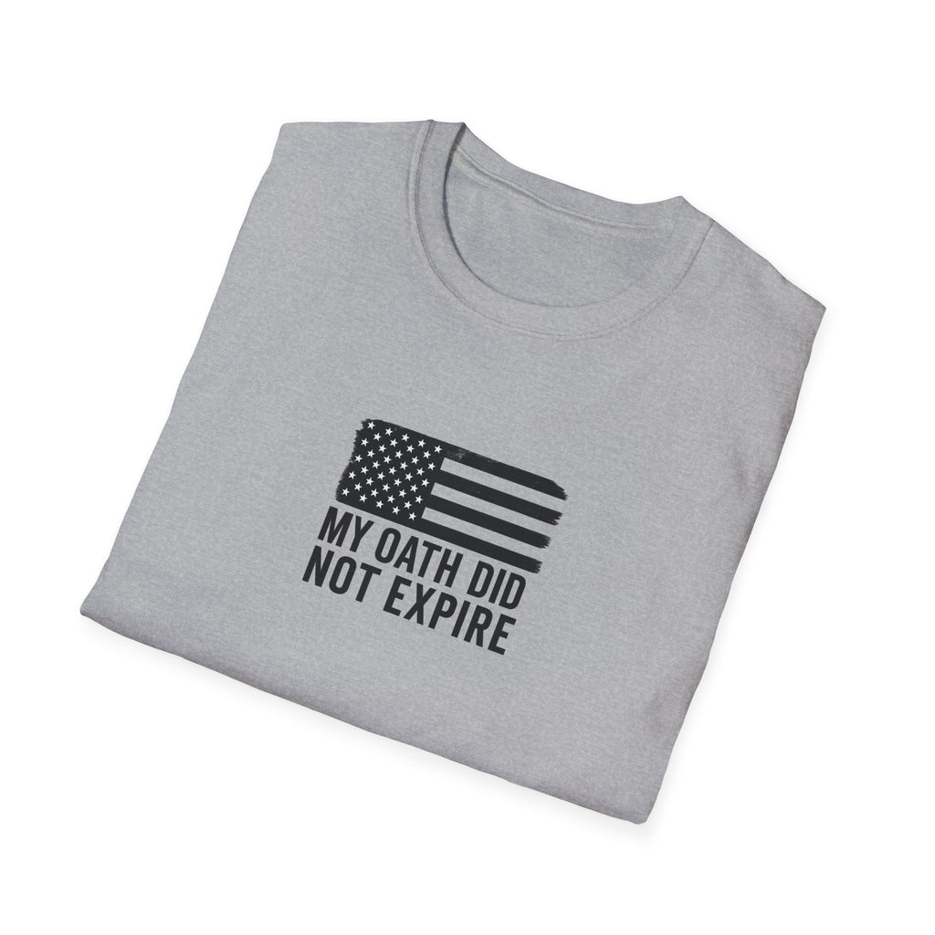 One Mile Veteran/Service Member — "My Oath Did Not Expire" Motivational Minimalist Tee