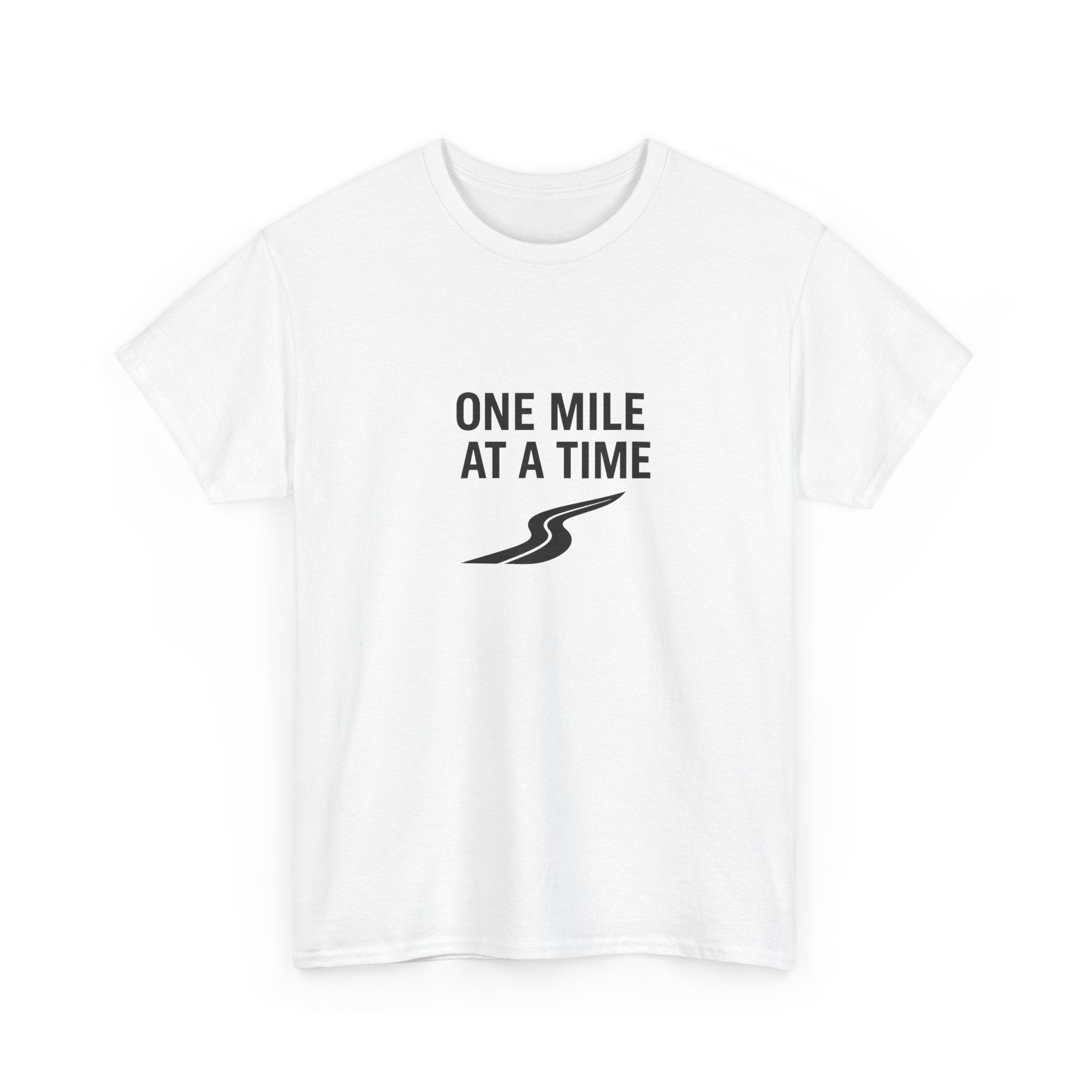 One Mile Endurance Tee — Inspirational White Graphic T-Shirt