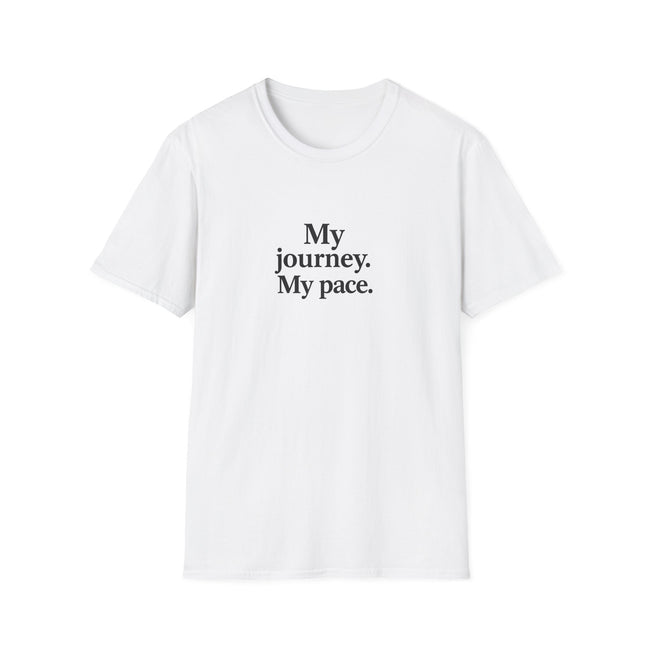 T-Shirt — "My journey. My pace." Motivational Minimalist Tee Hover Image