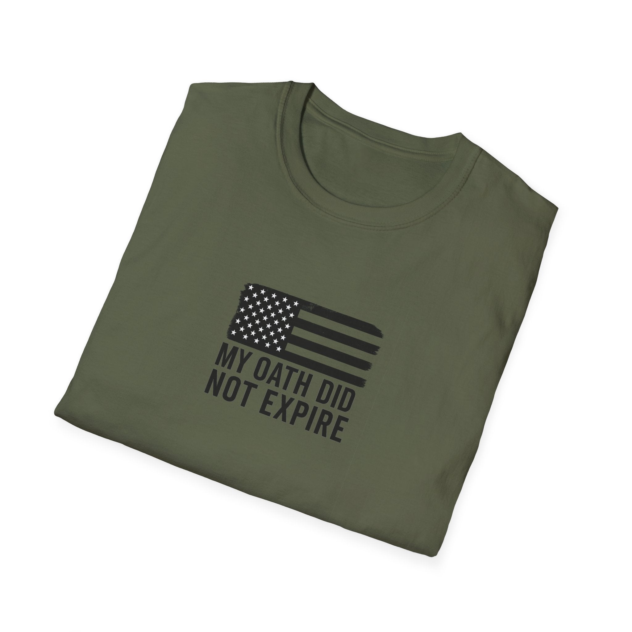 One Mile Veteran/Service Member — "My Oath Did Not Expire" Motivational Minimalist Tee