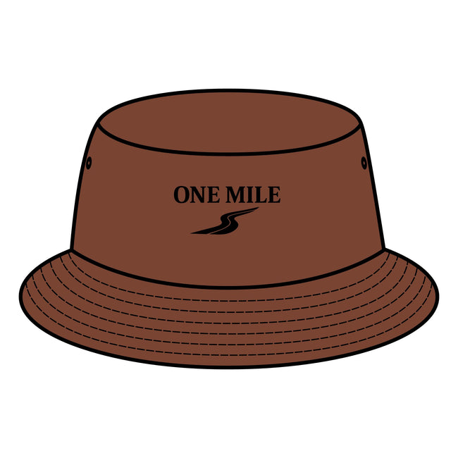 One Mile Bucket Hat — Road Logo Casual Outdoor Sun Hat Hover Image