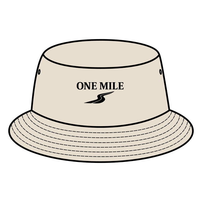 One Mile Bucket Hat — Road Logo Casual Outdoor Sun Hat Main Image