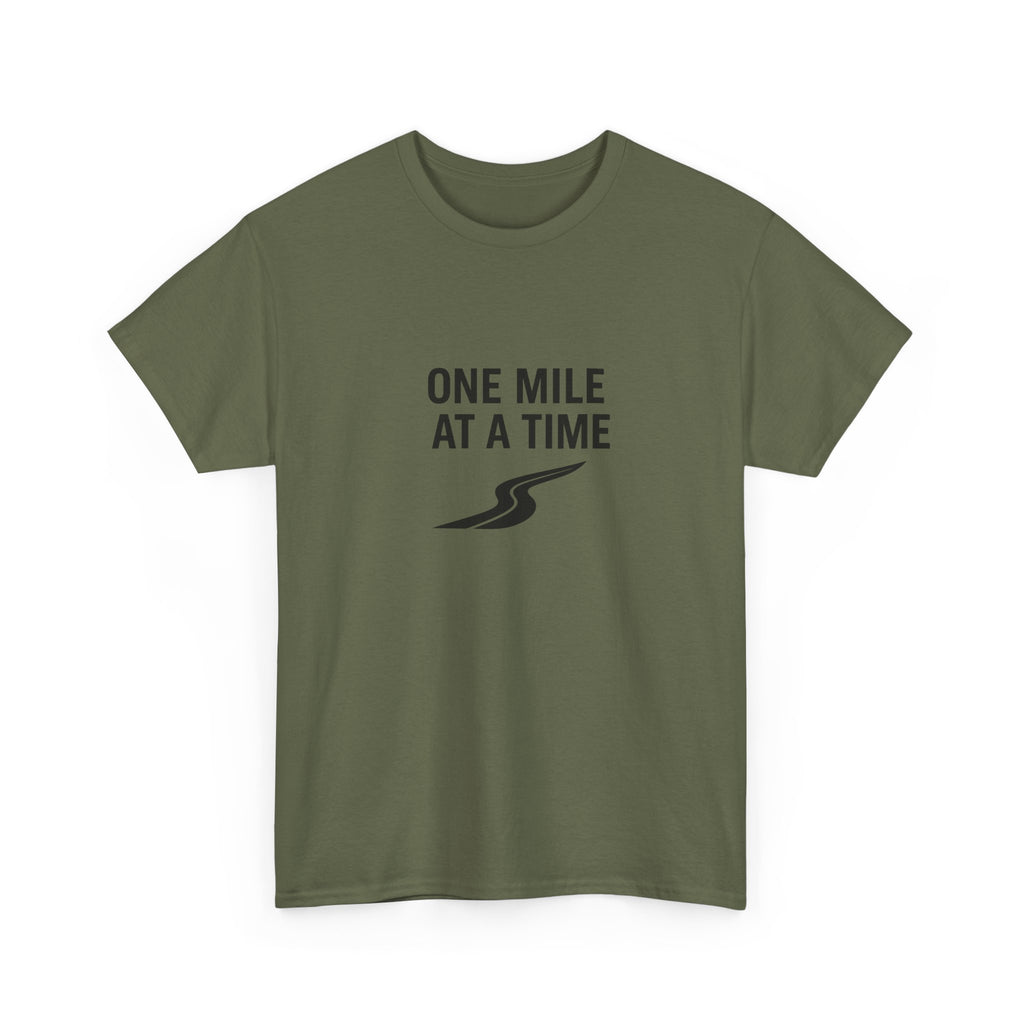 One Mile Endurance Tee — Inspirational White Graphic T-Shirt
