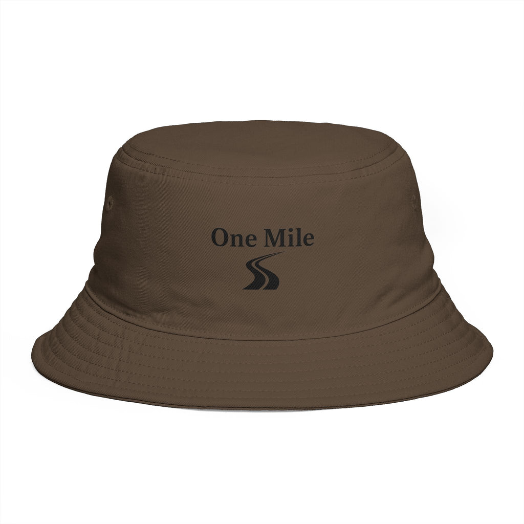One Mile Bucket Hat — Road Logo Casual Outdoor Sun Hat