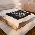 One Mile American Flag Velveteen Plush Blanket – Route Graphic Cozy Throw