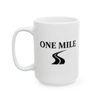 One Mile Road Map Ceramic Mug — Runner & Traveler Coffee Cup (11oz, 15oz)
