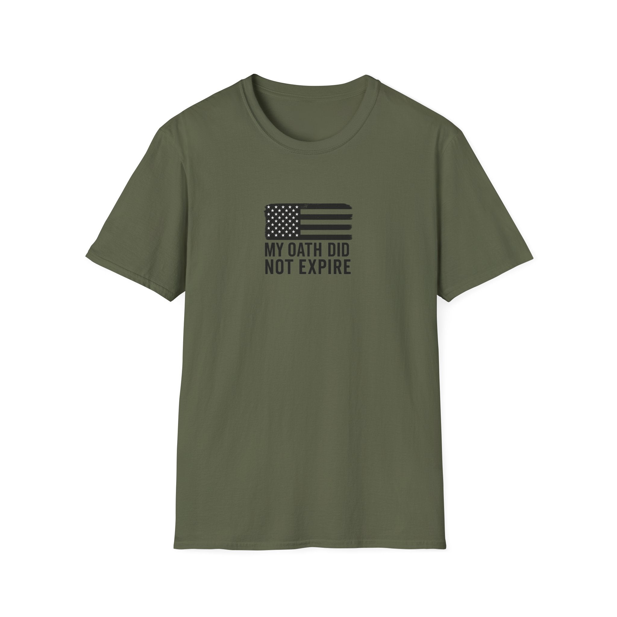 One Mile Veteran/Service Member — "My Oath Did Not Expire" Motivational Minimalist Tee