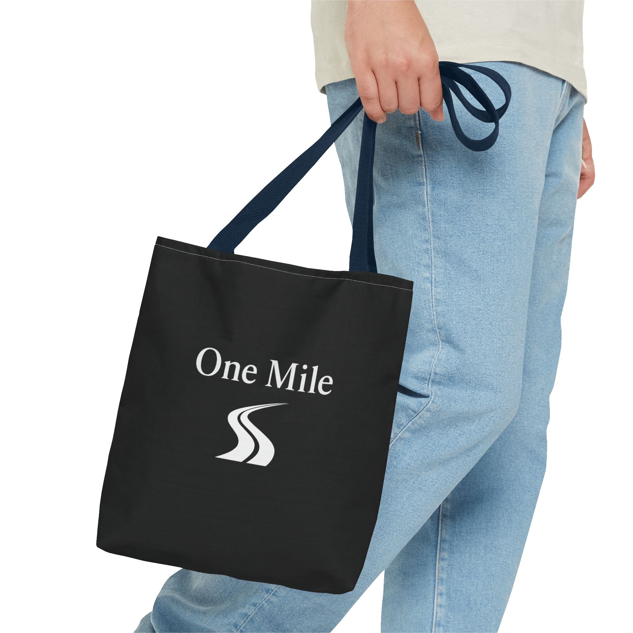 One Mile Logo Tote Bag — Everyday Traveler / Running & Fitness Canvas Tote