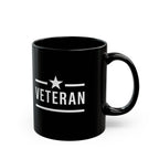 One Mile US Military Veteran Black Coffee Mug – Motivational Running / Walking Gift / Office / Traveler (11oz & 15oz)