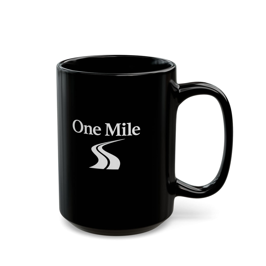 One Mile Black Coffee Mug – Motivational Running / Walking Gift (11oz & 15oz)