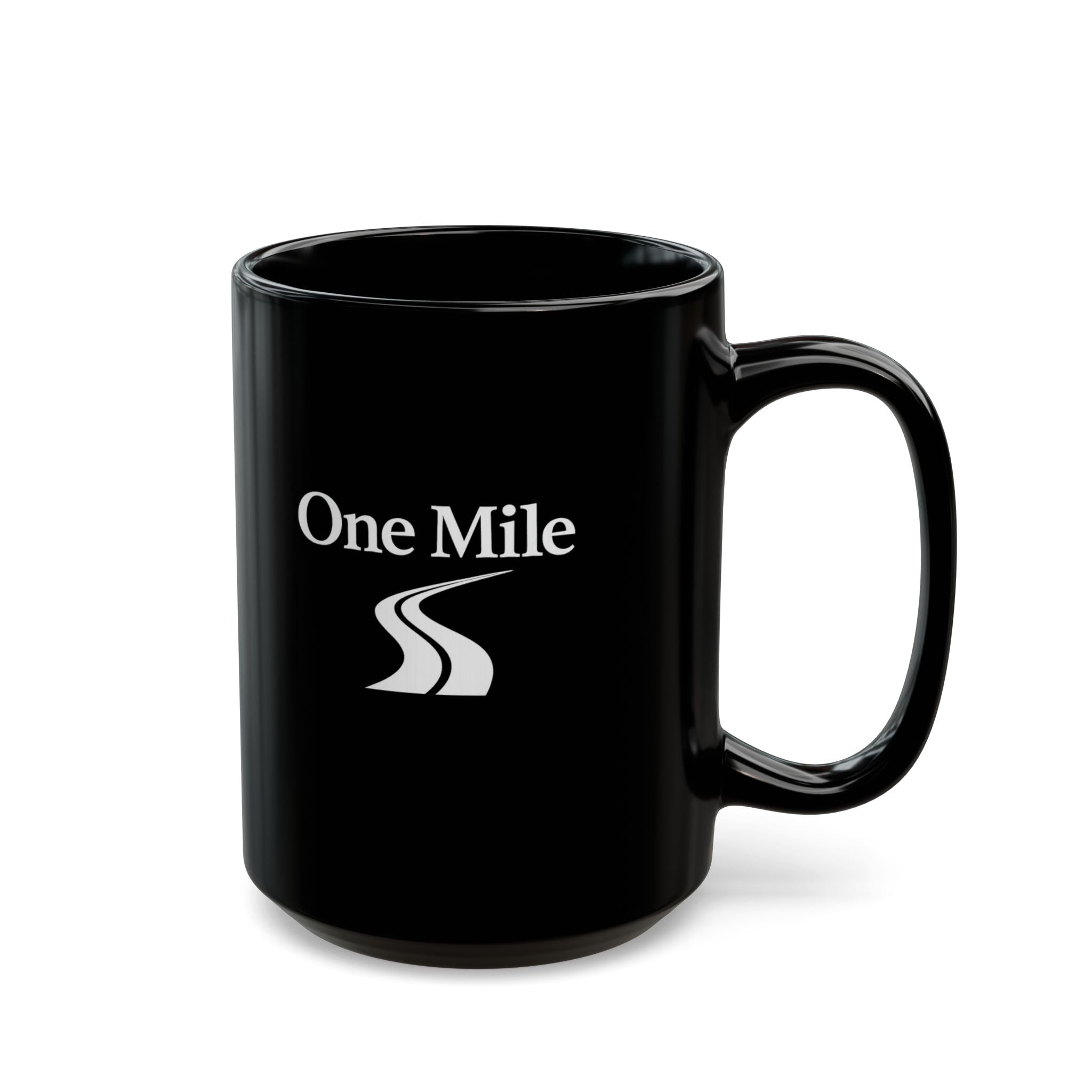 One Mile Black Coffee Mug – Motivational Running / Walking Gift (11oz & 15oz)