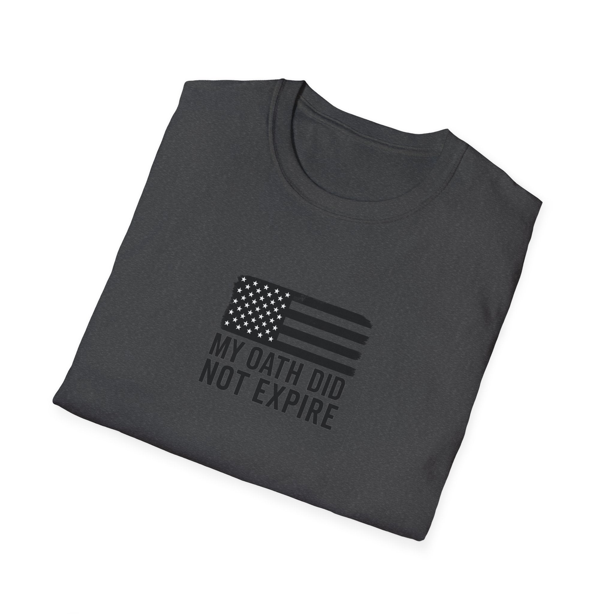 One Mile Veteran/Service Member — "My Oath Did Not Expire" Motivational Minimalist Tee