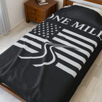 One Mile American Flag Velveteen Plush Blanket – Route Graphic Cozy Throw