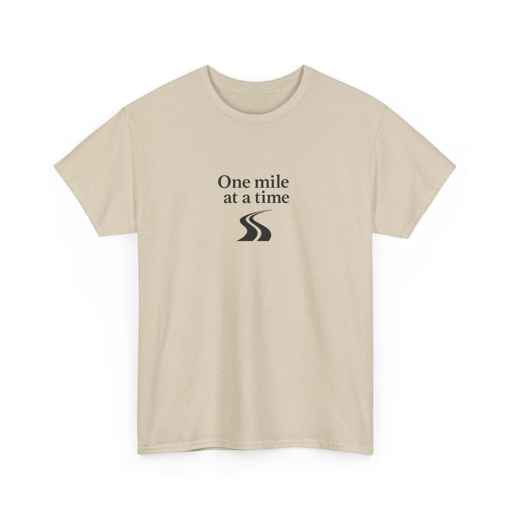 One Mile Endurance Tee — Inspirational White Graphic T-Shirt