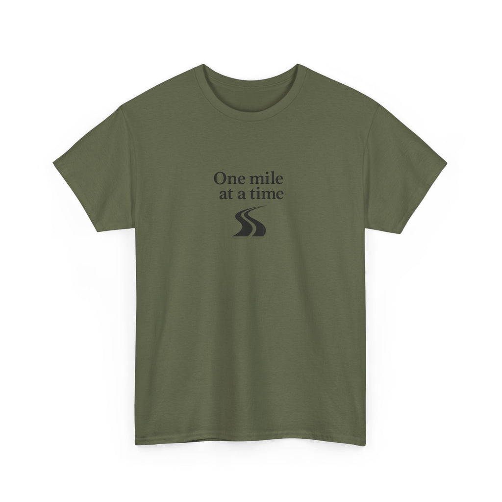 One Mile Endurance Tee — Inspirational White Graphic T-Shirt