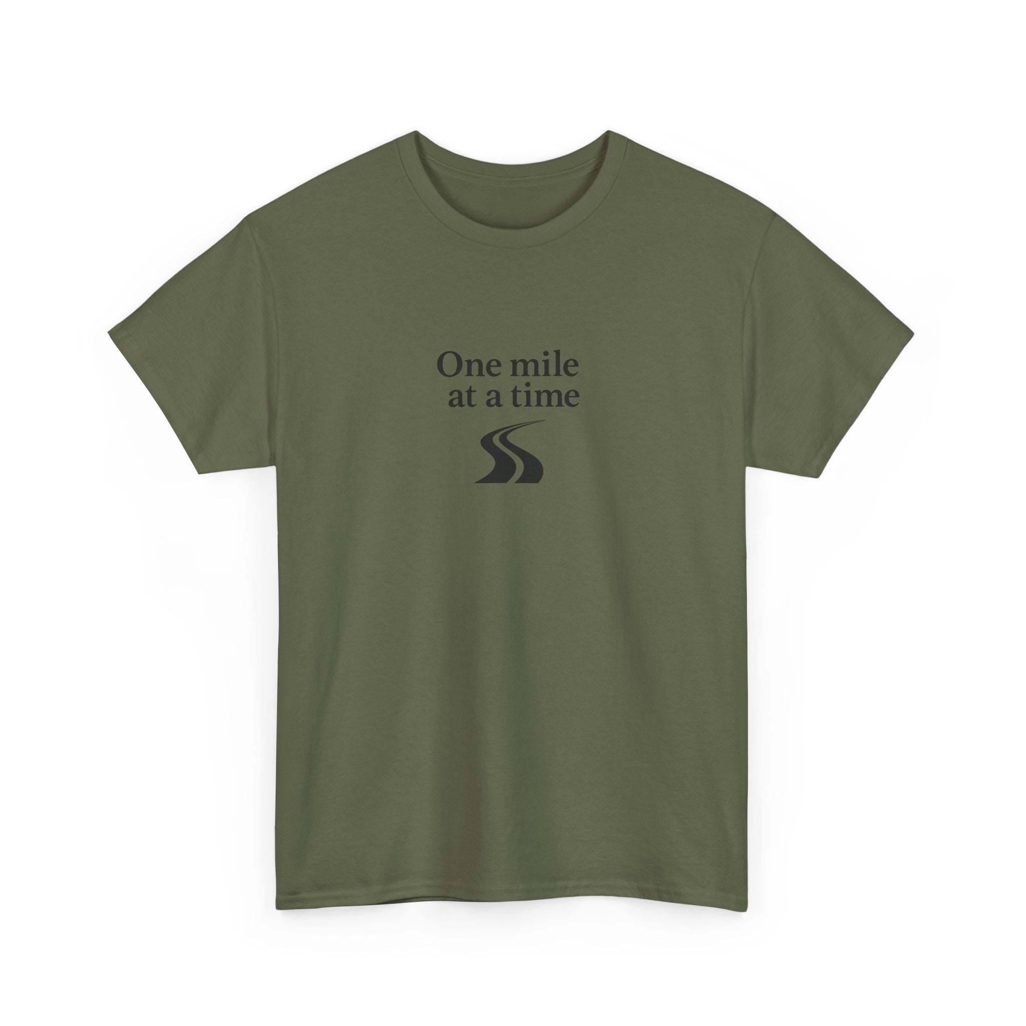 One Mile Endurance Tee — Inspirational White Graphic T-Shirt