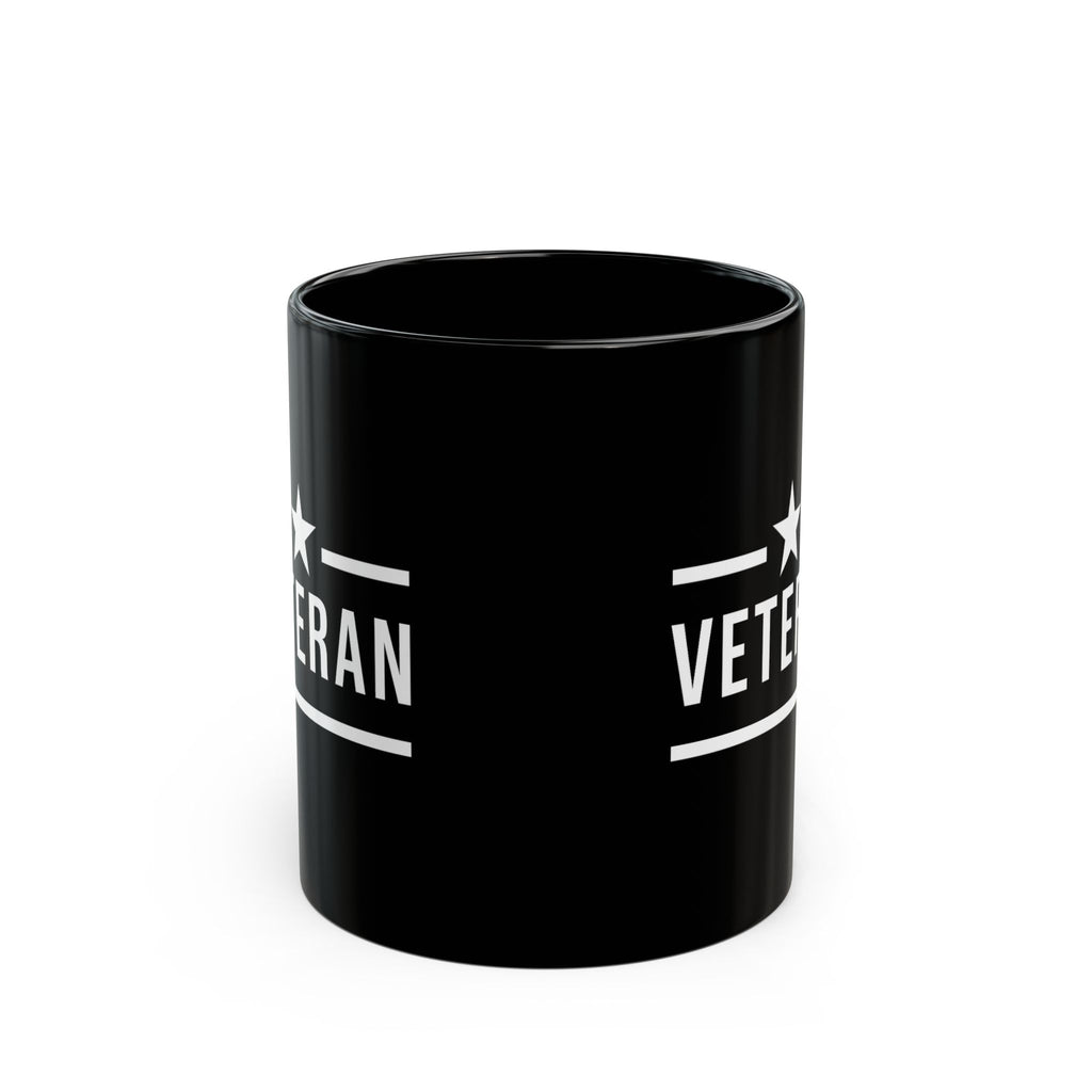 One Mile US Military Veteran Black Coffee Mug – Motivational Running / Walking Gift / Office / Traveler (11oz & 15oz)