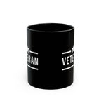 One Mile US Military Veteran Black Coffee Mug – Motivational Running / Walking Gift / Office / Traveler (11oz & 15oz)