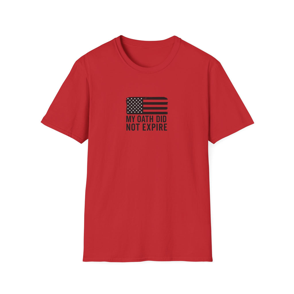 One Mile Veteran/Service Member — "My Oath Did Not Expire" Motivational Minimalist Tee