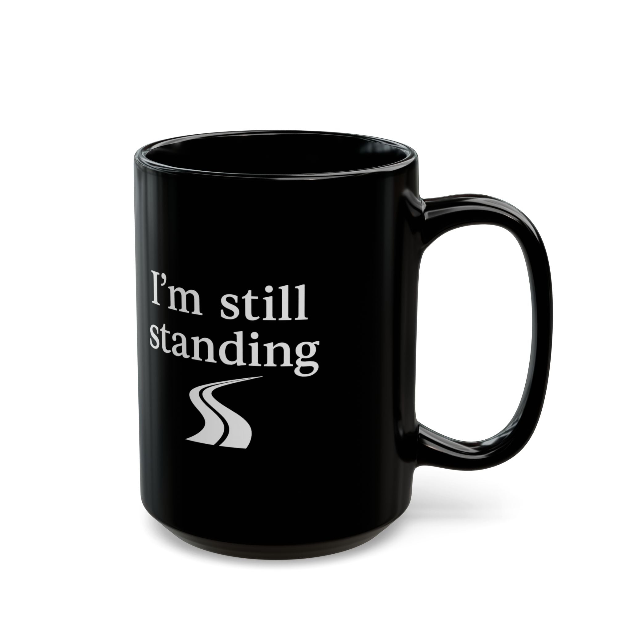 One Mile Black Coffee Mug – Motivational Running / Walking Gift / Office / Traveler (11oz & 15oz)
