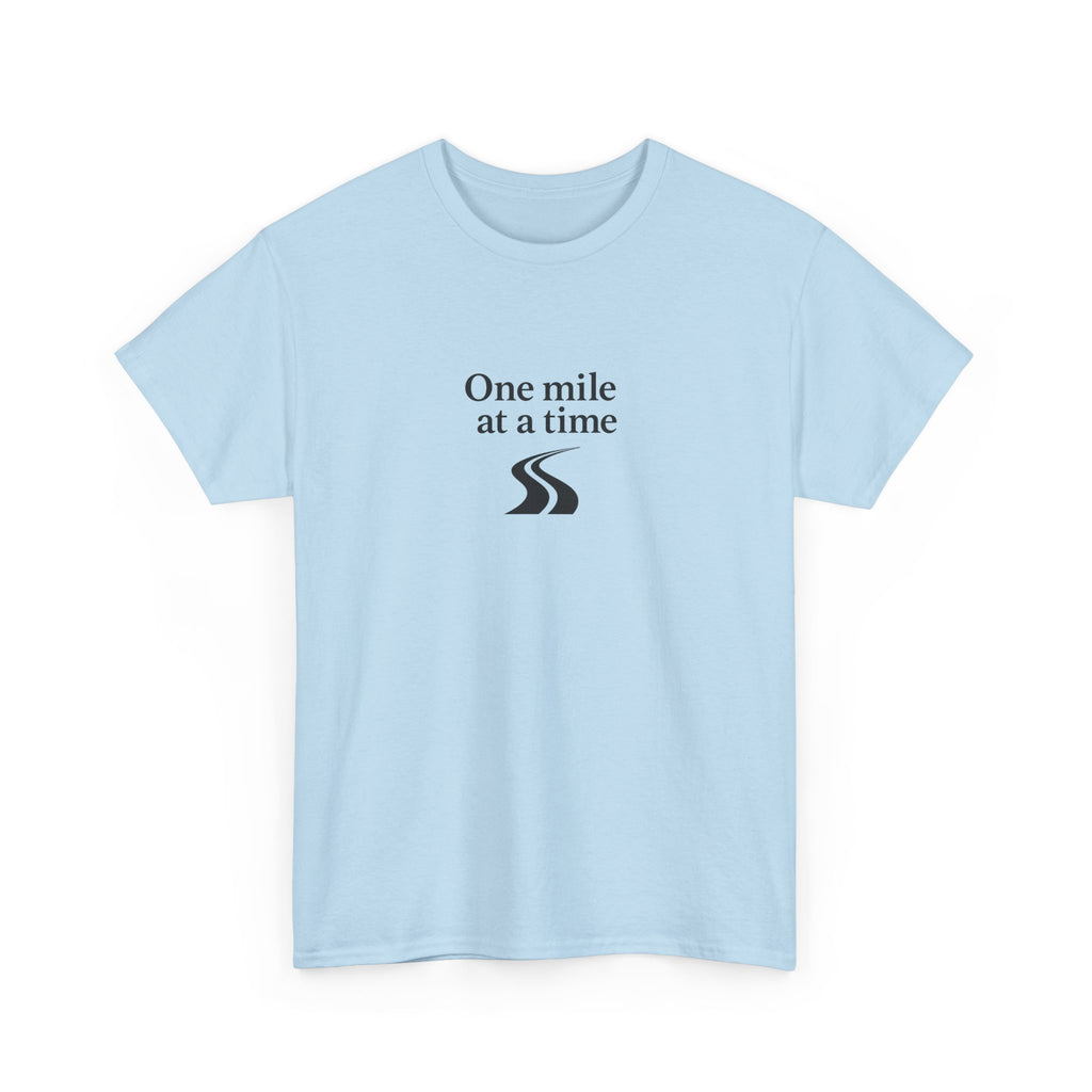 One Mile Endurance Tee — Inspirational White Graphic T-Shirt