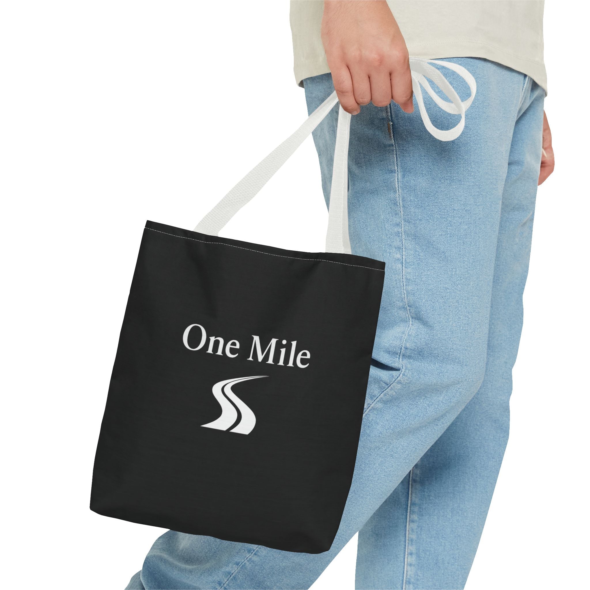 One Mile Logo Tote Bag — Everyday Traveler / Running & Fitness Canvas Tote
