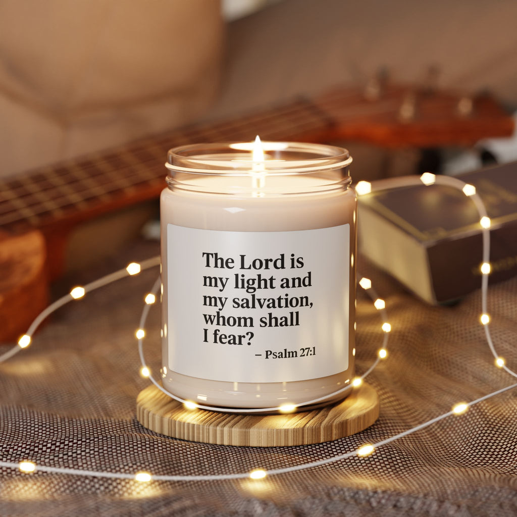 One Mile Scented Soy Candle — Psalm 27:1 Inspirational Jar (9 oz)