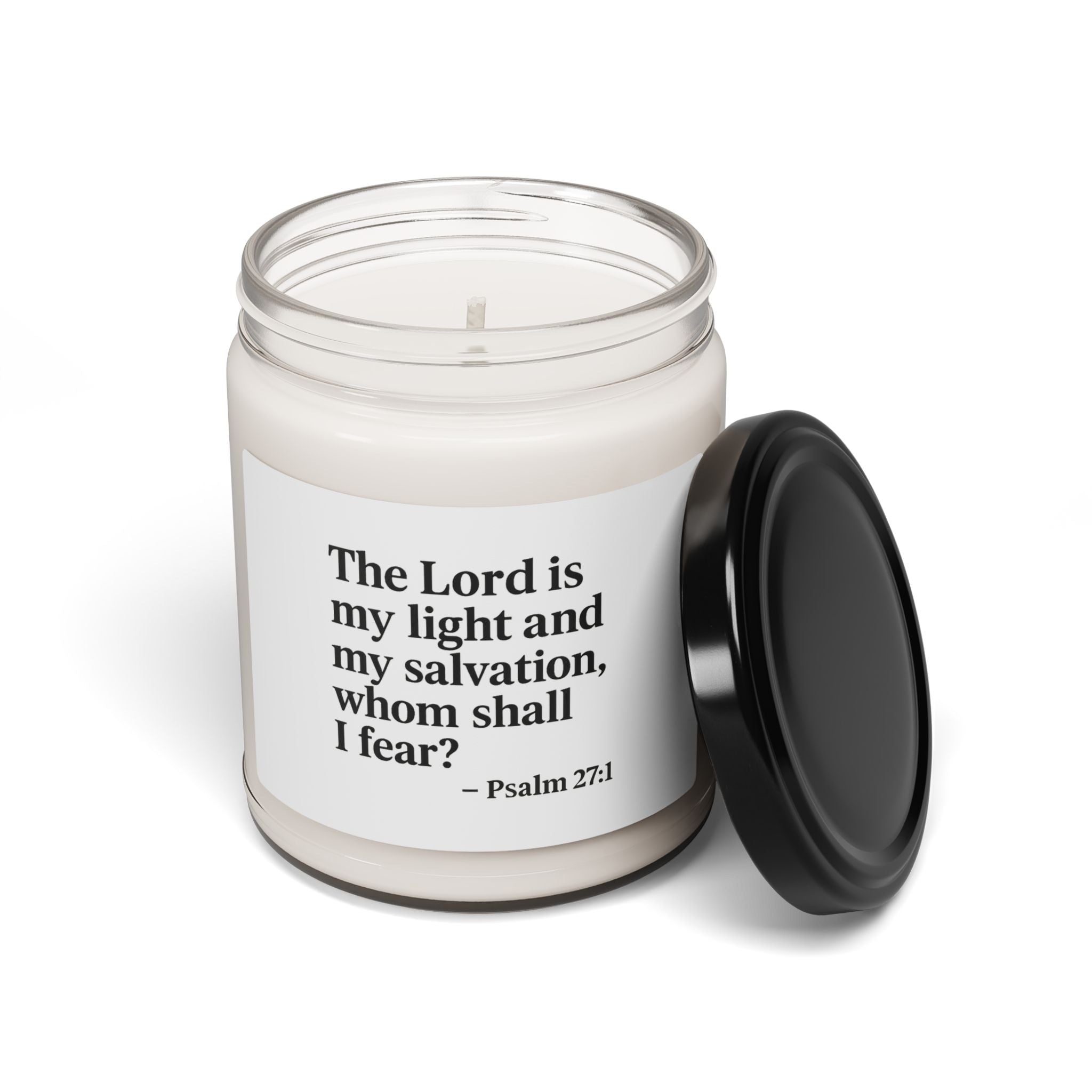 One Mile Scented Soy Candle — Psalm 27:1 Inspirational Jar (9 oz)