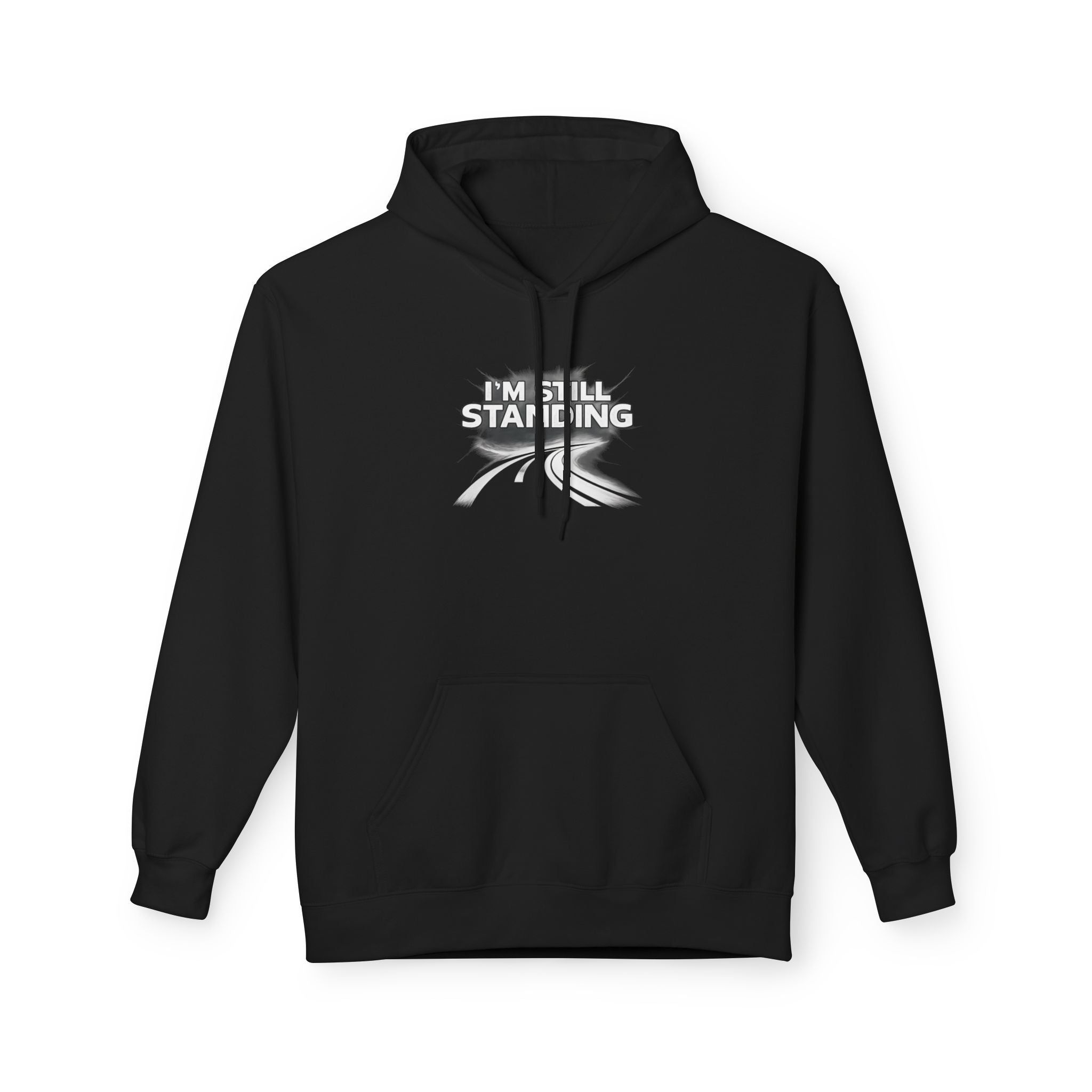 I'm Still Standing Hoodie – Minimal Runner Graphic Pullover / Resilience