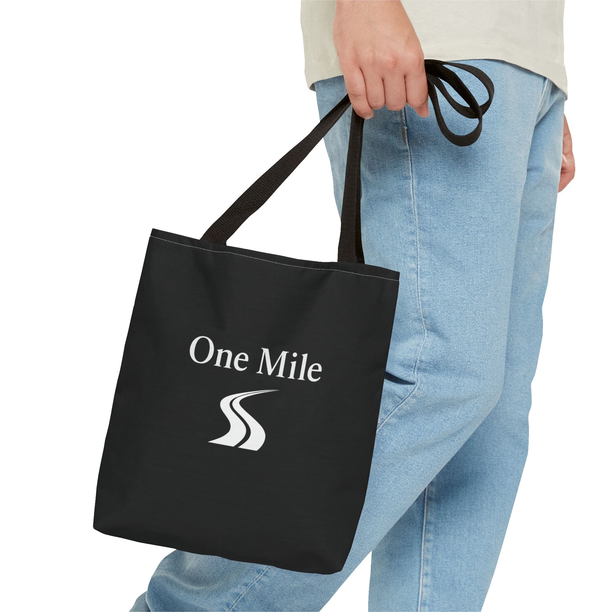 One Mile Logo Tote Bag — Everyday Traveler / Running & Fitness Canvas Tote