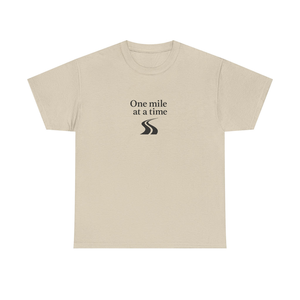 One Mile Endurance Tee — Inspirational White Graphic T-Shirt
