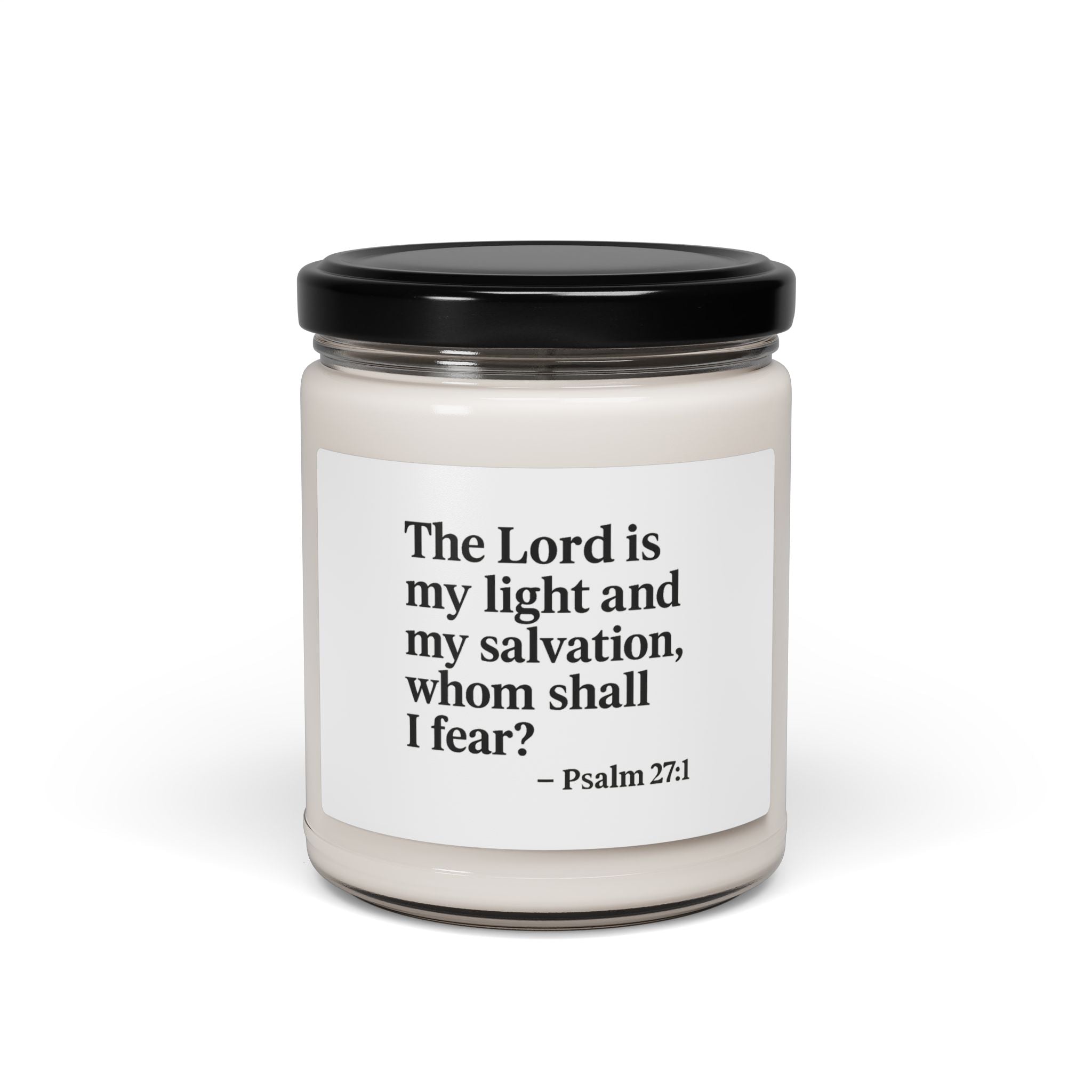One Mile Scented Soy Candle — Psalm 27:1 Inspirational Jar (9 oz)