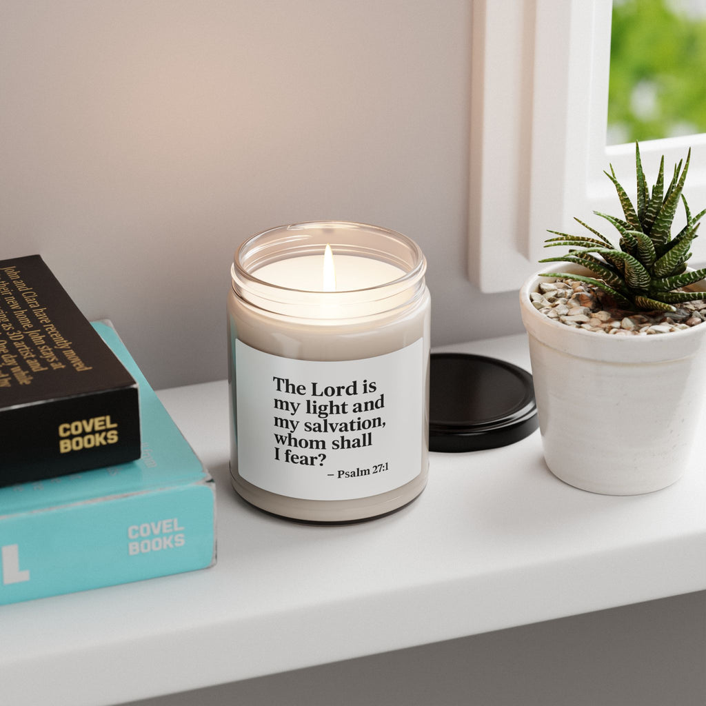 One Mile Scented Soy Candle — Psalm 27:1 Inspirational Jar (9 oz)