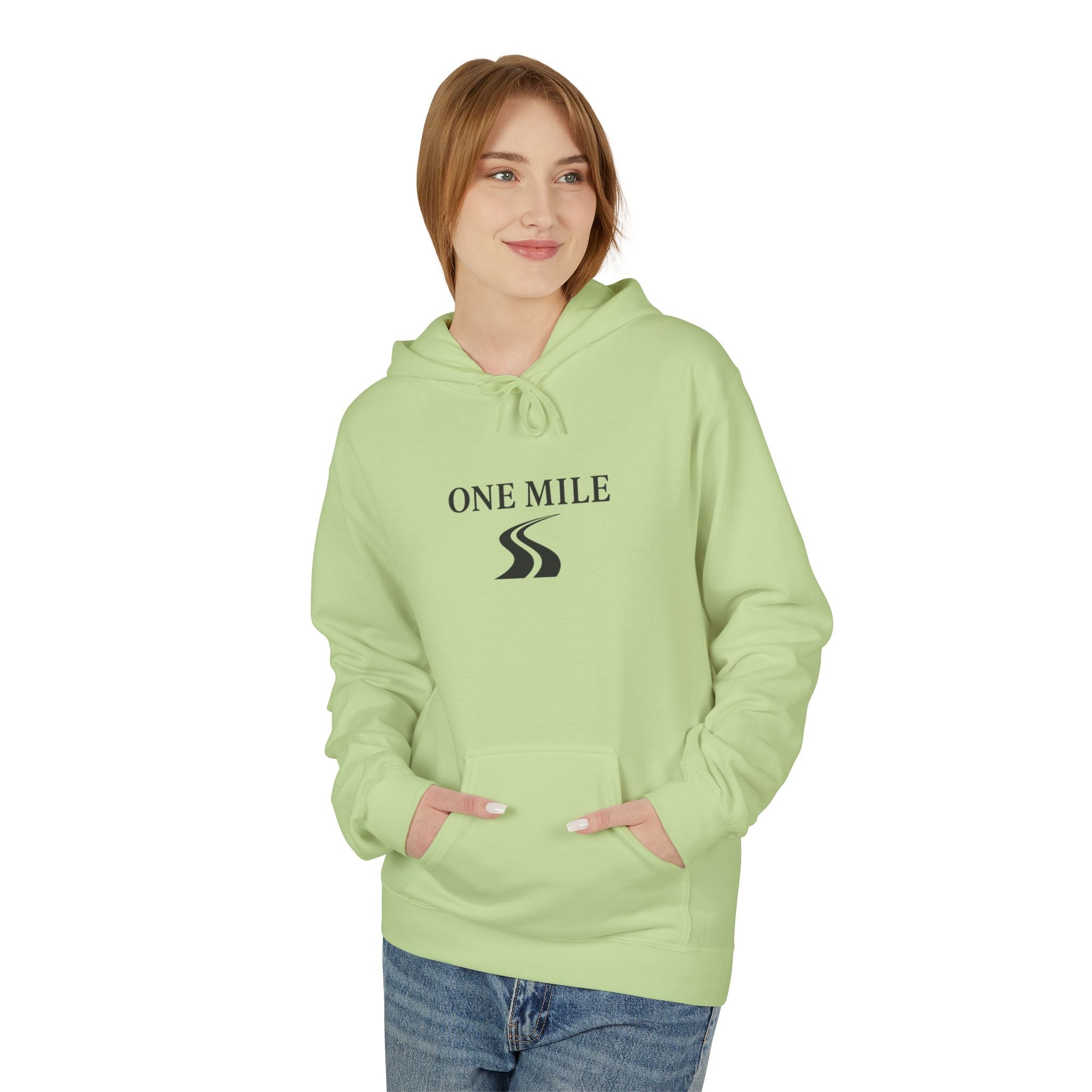 One Mile Hoodie – Minimal Runner Graphic Pullover