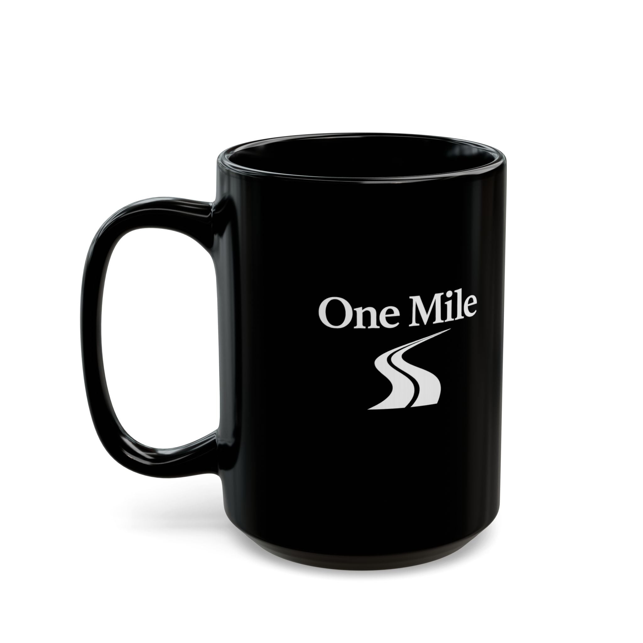 One Mile Black Coffee Mug – Motivational Running / Walking Gift (11oz & 15oz)