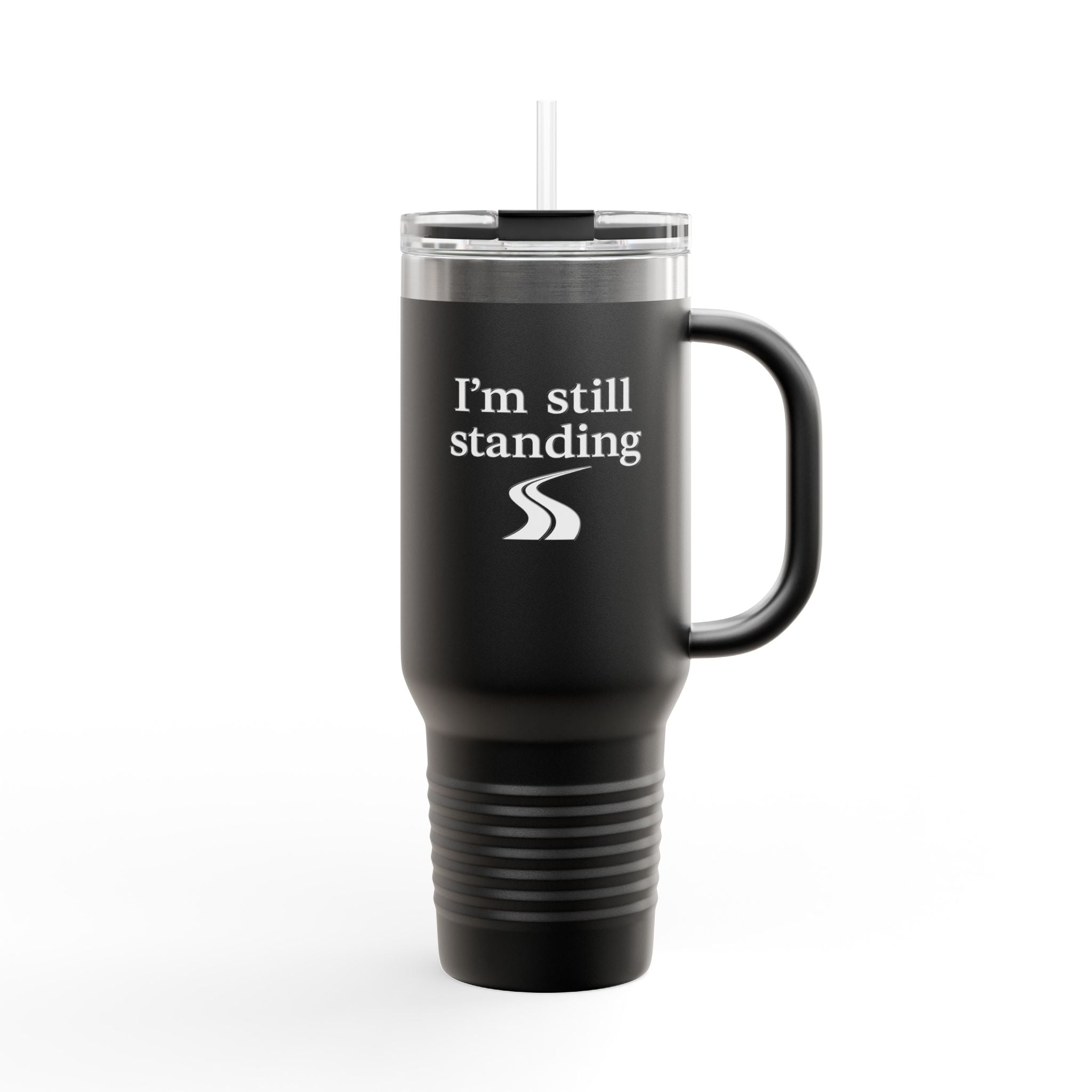 I'm Still Standing 40oz Insulated Travel Mug (Black)