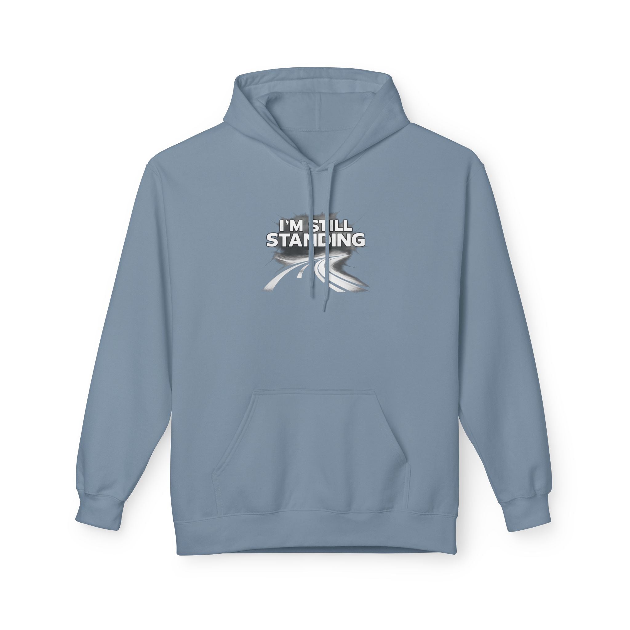 I'm Still Standing Hoodie – Minimal Runner Graphic Pullover / Resilience