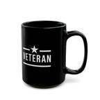 One Mile US Military Veteran Black Coffee Mug – Motivational Running / Walking Gift / Office / Traveler (11oz & 15oz)