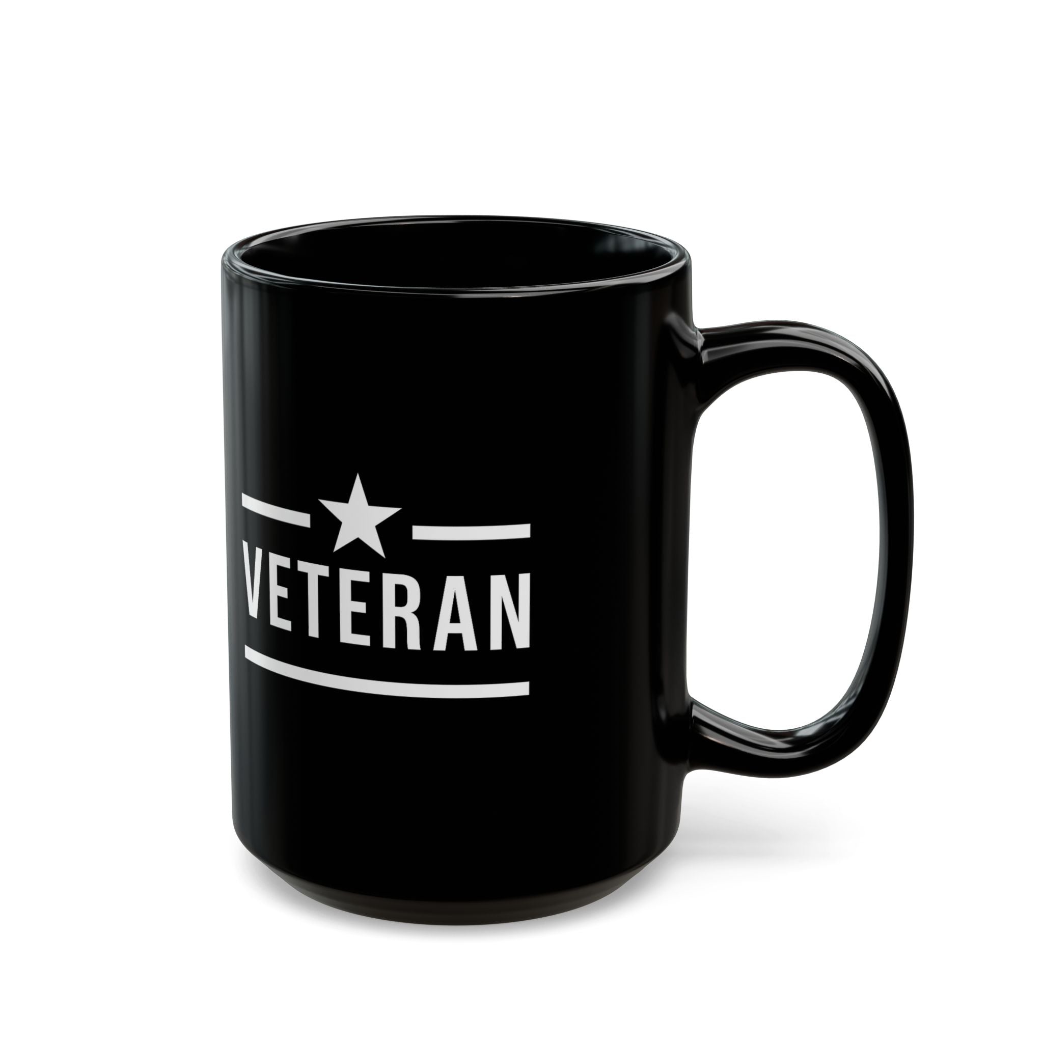 One Mile US Military Veteran Black Coffee Mug – Motivational Running / Walking Gift / Office / Traveler (11oz & 15oz)