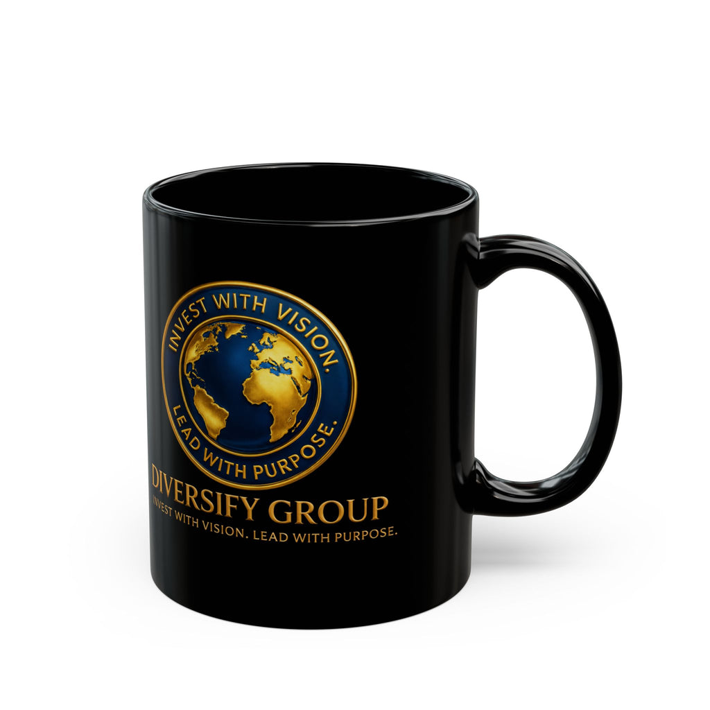 Special Edition Global Support Black Coffee Mug – Motivational Running / Walking Gift / Office / Traveler (11oz & 15oz)