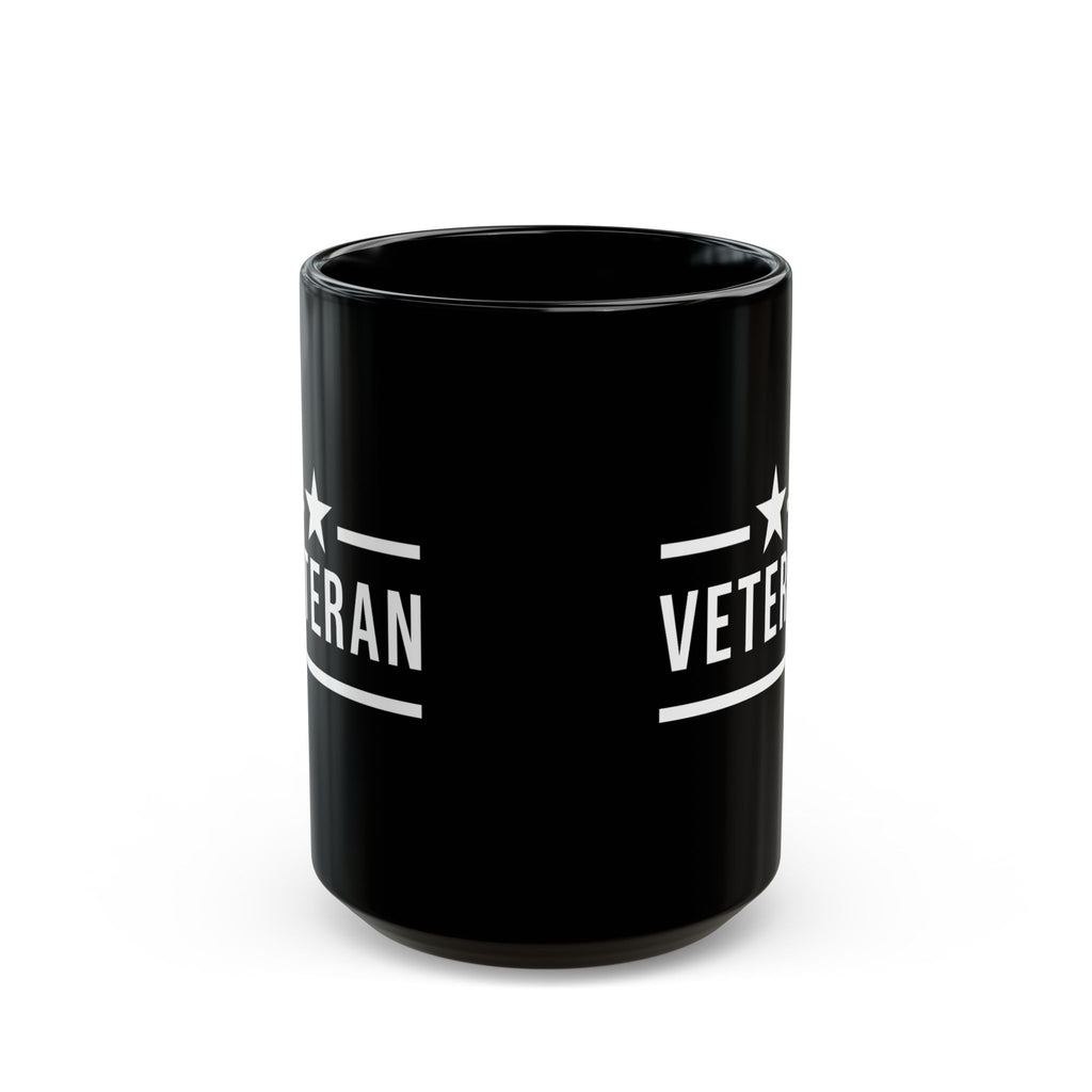 One Mile US Military Veteran Black Coffee Mug – Motivational Running / Walking Gift / Office / Traveler (11oz & 15oz)
